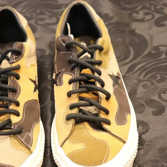 Converse One-Star Men's Size 10 Olive Tan Brown Sneakers Camouflage Suede Shoes - Picture 9 of 9